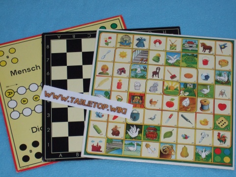 Spielbrett für Dame, Schach und Mensch ärgere Dich nicht