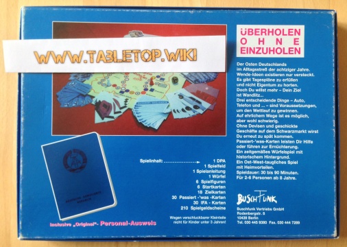 Rückseite des Spiels