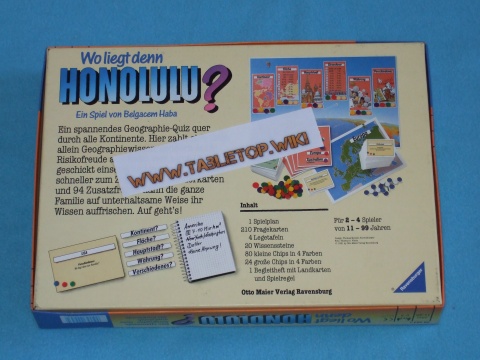 Rückseite des Spiels